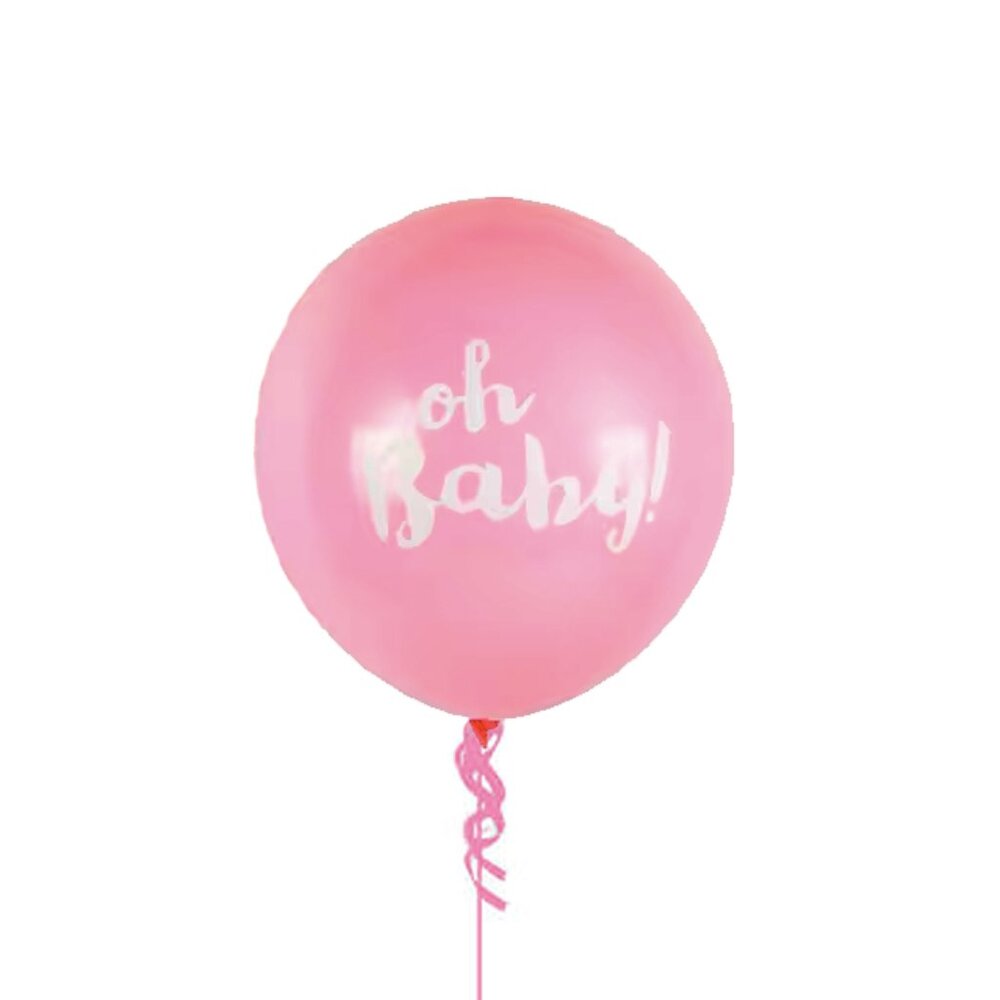 "Oh Baby Balloons''- 36 inch Pink Balloons